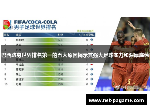 巴西跻身世界排名第一的五大原因揭示其强大足球实力和深厚底蕴 巴西跻身世界排名第一的五大原因揭示其强大足球实力和深厚底蕴